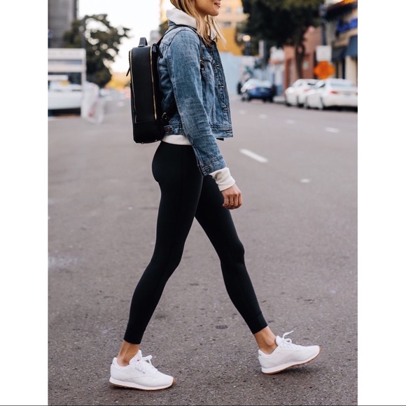 Black Fleece Lined Hight Waist Leggings - Picture 2 of 6